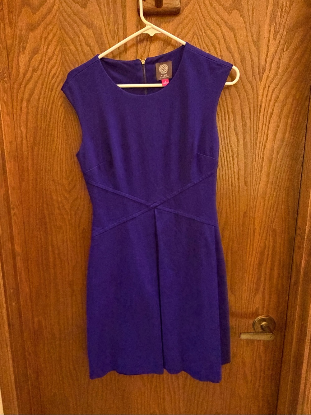 Vince Camuto Sleeveless Mini Dress in Deep Purple